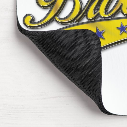 Brooklyn Logo Gold Embossed Mousepad (Ecke)