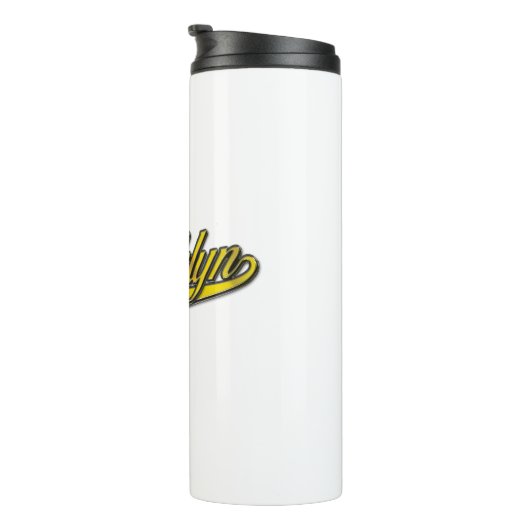 Brooklyn Logo Gold Embossed Thermosbecher (Nach rechts gedreht)