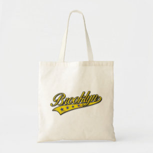 Brooklyn Logo Gold Embossed Tragetasche
