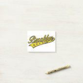 Brooklyn-Logo Gold geprägt Post-it Klebezettel (Auf Schreibtisch)