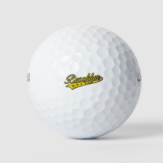 Brooklyn-Logo Gold geprägtes Golfball (Vorderseite)