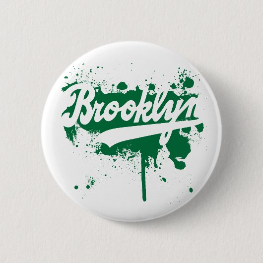Brooklyn malte grünen Knopf Button (Vorderseite)