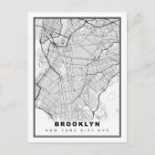 Brooklyn Map Feiertagspostkarte (Vorderseite)