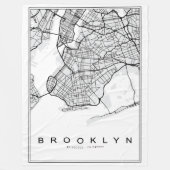 Brooklyn Map Illustration Fleecedecke (Vorderseite)