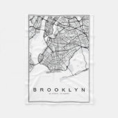 Brooklyn Map Illustration Fleecedecke (Vorderseite)