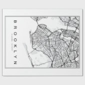 Brooklyn Map Illustration Geschenkpapier (Flach)