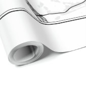 Brooklyn Map Illustration Geschenkpapier (Rolleneckpunkt)