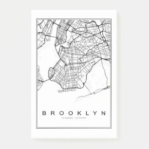 Brooklyn Map Illustration Post-it Klebezettel