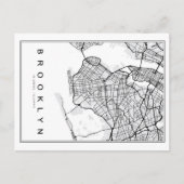 Brooklyn Map Illustration Postkarte (Vorderseite)