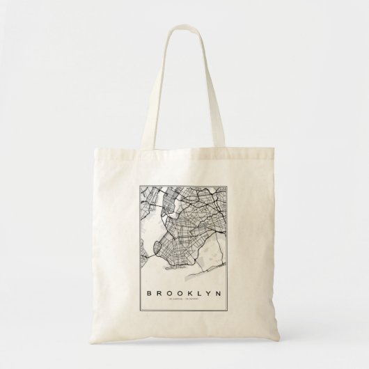 Brooklyn Map Illustration Tragetasche (Vorne)