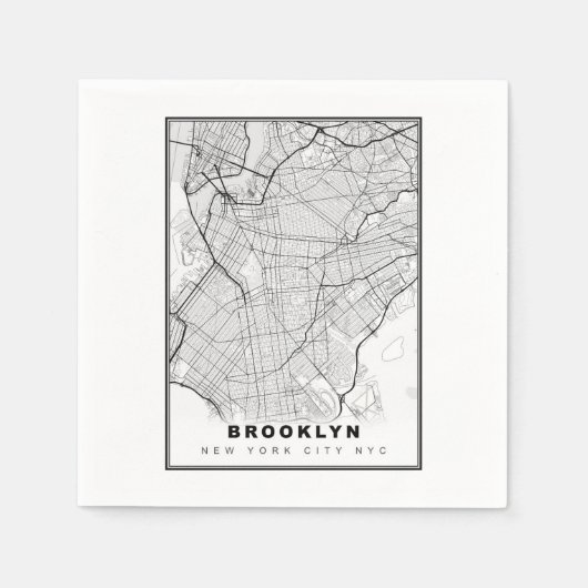 Brooklyn Map Serviette (Vorderseite)