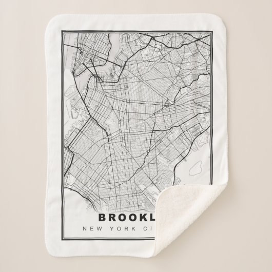 Brooklyn Map Sherpadecke (Vorderseite)