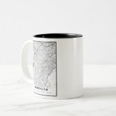 Brooklyn Map Zweifarbige Tasse (Vorderseite Links)