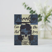 Brooklyn Motorrad Club Postkarte (Stehend Vorderseite)