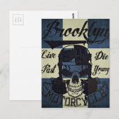 Brooklyn Motorrad Club Postkarte (Vorne/Hinten)