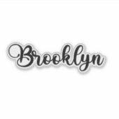 Brooklyn Name - Handgeschriebene Kalligrafie Aufkleber (Vorderseite)