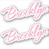Brooklyn name x2 vinyl aufkleber (Vorderseite)