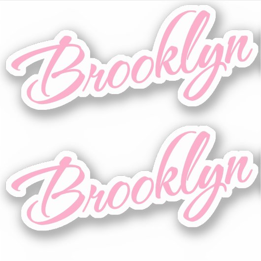 Brooklyn name x2 vinyl aufkleber (Vorderseite)