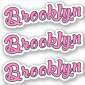 Brooklyn name x3 Vinyl Aufkleber (Vorderseite)