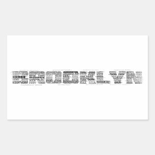 Brooklyn New Typography Design Rechteckiger Aufkleber