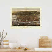 Brooklyn New York 1879 Antique Panoramic Karte Poster (Küche)