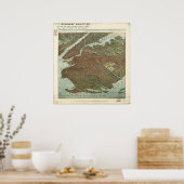 Brooklyn New York 1908 Antique Panoramic Karte Poster (Küche)