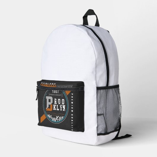 Brooklyn new york bedruckter rucksack (Rückseitige Ecke Rechts)