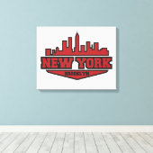 Brooklyn New York | Blockstiftschrift Leinwanddruck (Insitu (Holzboden))