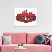Brooklyn New York | Blockstiftschrift Leinwanddruck (Insitu (Wohnzimmer))
