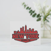 Brooklyn New York | Blockstiftschrift Postkarte (Stehend Vorderseite)