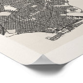 Brooklyn New York Boho Minimal Arch Full Beige Poster (Ecke)