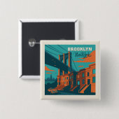 Brooklyn New York Button (Vorne & Hinten)