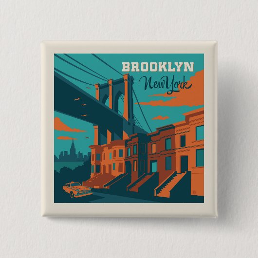 Brooklyn New York Button (Vorderseite)