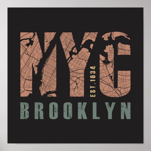 Brooklyn, New York | City Map Poster (Vorne)