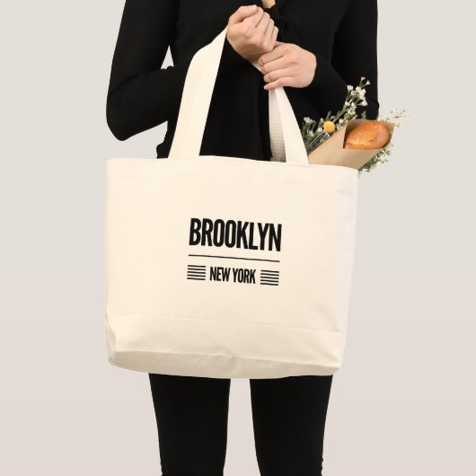 Brooklyn New York City Neighborhoods Tote Bag Jumbo Stoffbeutel (Vorderseite (Produkt))