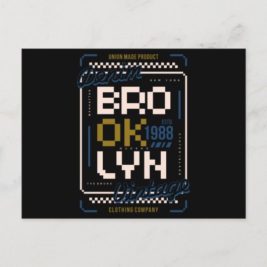 Brooklyn New York City Postkarte (Vorderseite)