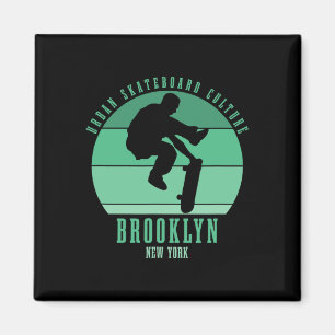 Brooklyn New York City Skateboarder Urne Skateboar Magnet