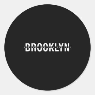 Brooklyn New York City Tee Shirts, Brooklyn Nyc Gr Runder Aufkleber
