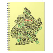 Brooklyn New York City Word Karte Notizblock (Vorderseite)