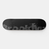 Brooklyn - New York, Cool, Urban, Black and White Skateboard (Horizontal)