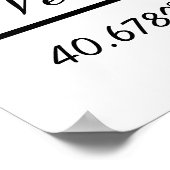 Brooklyn New York Coordinates Poster (Ecke)