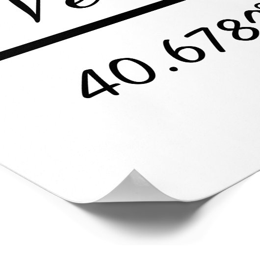 Brooklyn New York Coordinates Poster (Ecke)