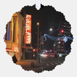 Brooklyn New York Fulton Street Holiday Lights NYC Ornament Karte