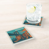 Brooklyn New York Glasuntersetzer (Schrägansicht)