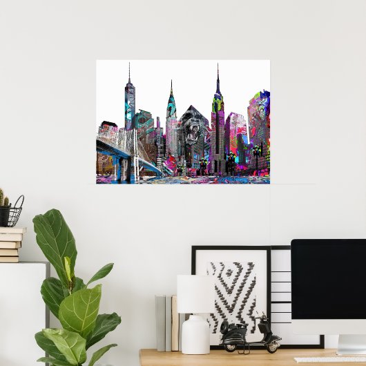 Brooklyn, New York, Graffiti Poster (Heimbüro)