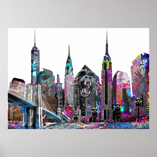 Brooklyn, New York, Graffiti Poster (Vorne)