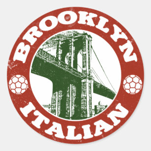 Brooklyn New York Italians Runder Aufkleber