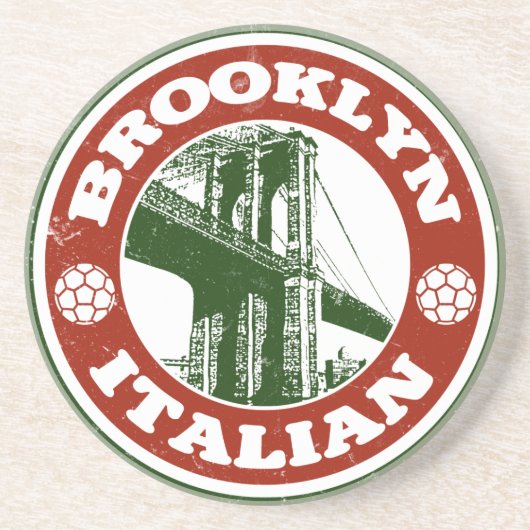 Brooklyn New York Italians Sandstein Untersetzer (Vorne)