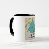 Brooklyn New York Map Giant Coffee Tasse (Vorderseite Links)