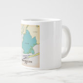 Brooklyn New York Map Jumbo-Tasse (Vorderseite Rechts)